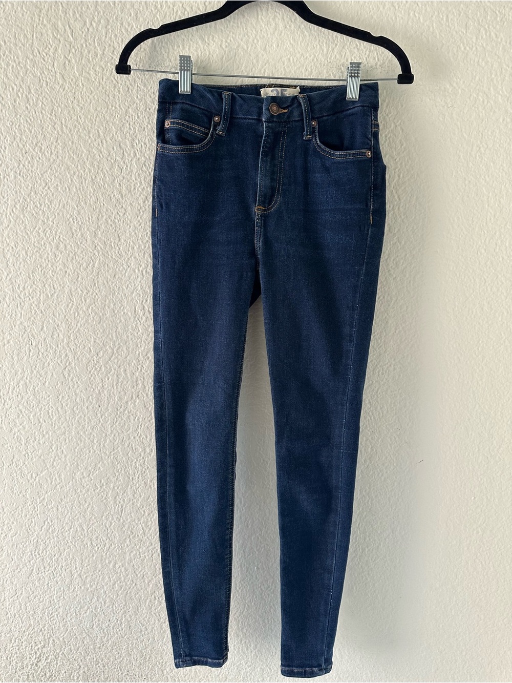 Free People We The Free Dark Wash Skinny Jeans High Rise Denim